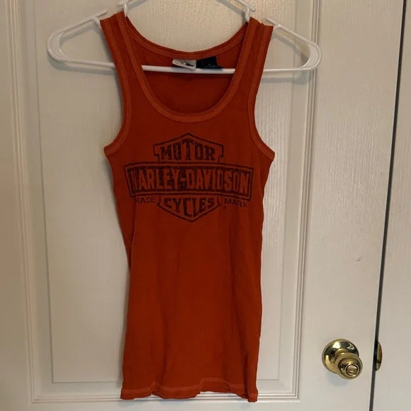 Harley-Davidson Women's Bold Orange Tank Top - Picture 1 of 8